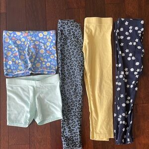 Colorful Girls' Shorts & Leggings Set
